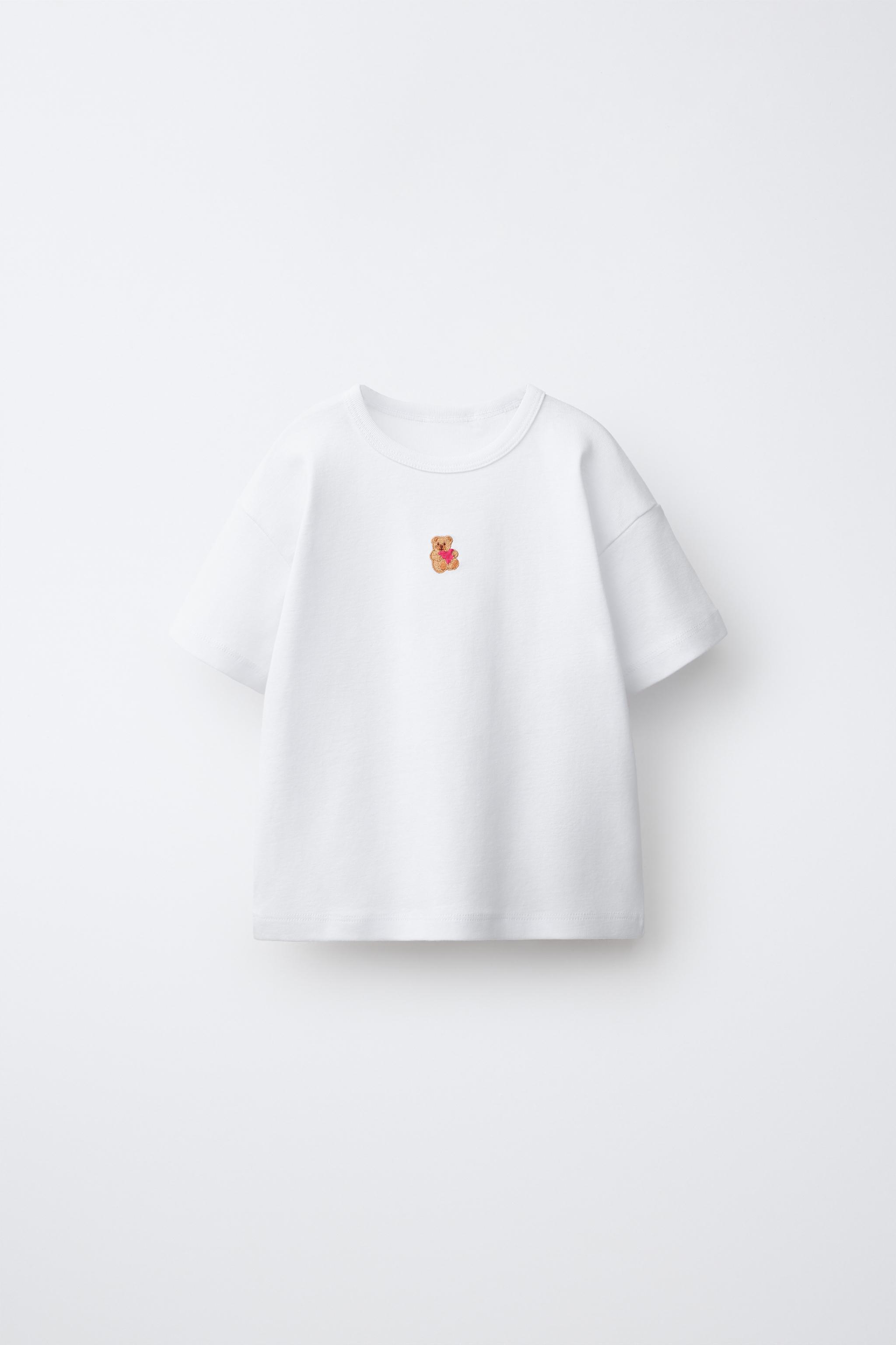 T-SHIRT À RAYURES BRODÉ OURSON